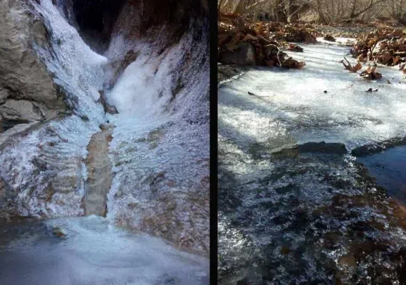 آبشار بید و غار اژدر