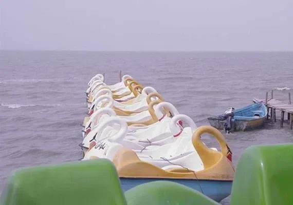 اسکله بندر گز، چهره زیبای دریای خزر در غروب آفتاب